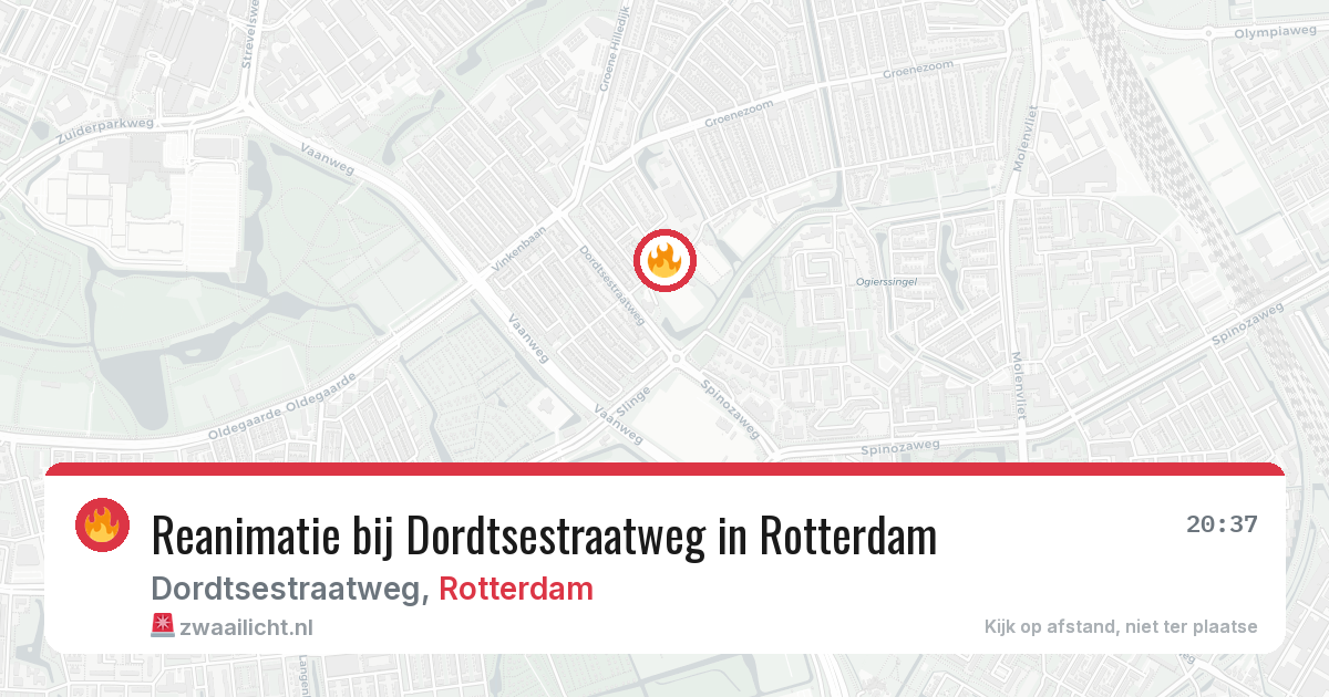 Reanimatie bij Dordtsestraatweg in Rotterdam — 6 apr 2026