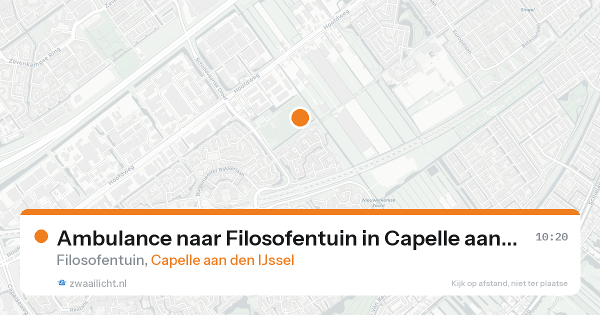 Ambulance naar Filosofentuin in Capelle aan den IJssel — 17 aug 2026