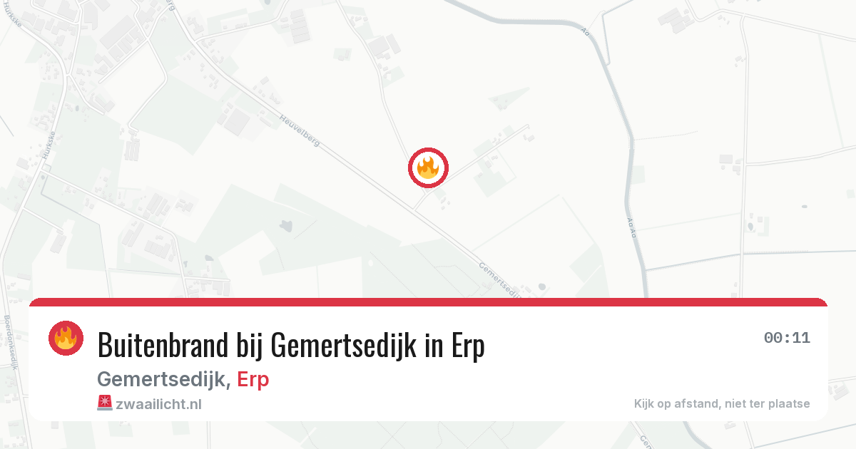 Buitenbrand bij Gemertsedijk in Erp — 22 apr 2026