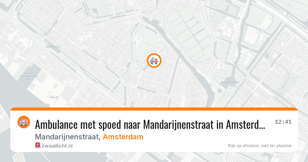 Ambulance met spoed naar Mandarijnenstraat in Amsterdam — 30 jun 2026