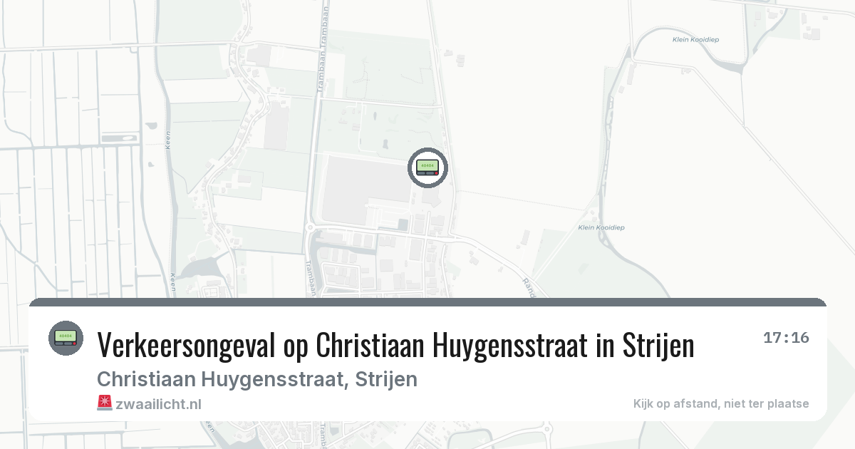 Verkeersongeval op Christiaan Huygensstraat in Strijen — 25 feb 2026