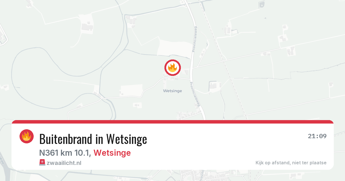 Buitenbrand in Wetsinge — 25 jul 2026