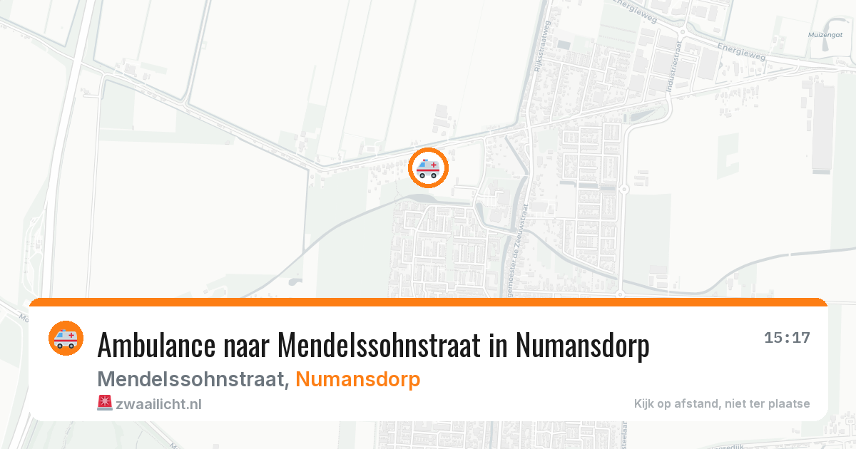Ambulance naar Mendelssohnstraat in Numansdorp — 13 jun 2026
