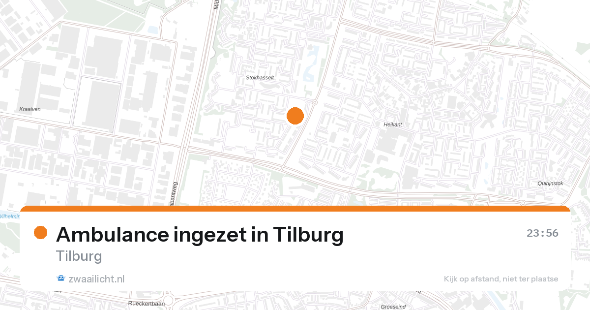 Ambulance ingezet in Tilburg — 26 aug 2026