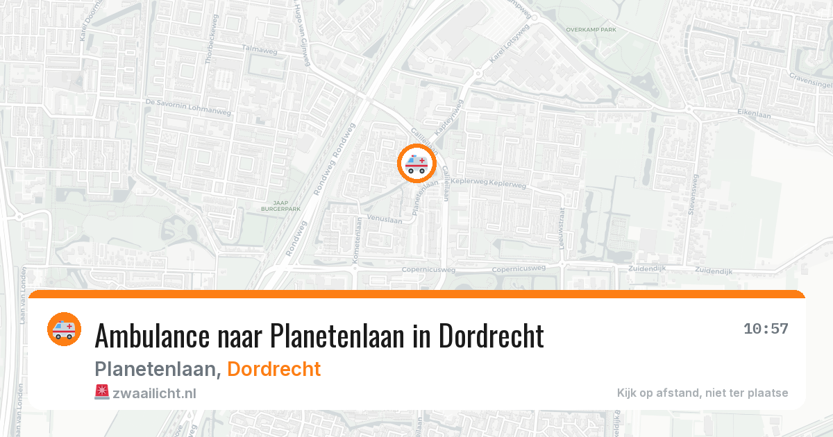 Ambulance naar Planetenlaan in Dordrecht — 11 apr 2026