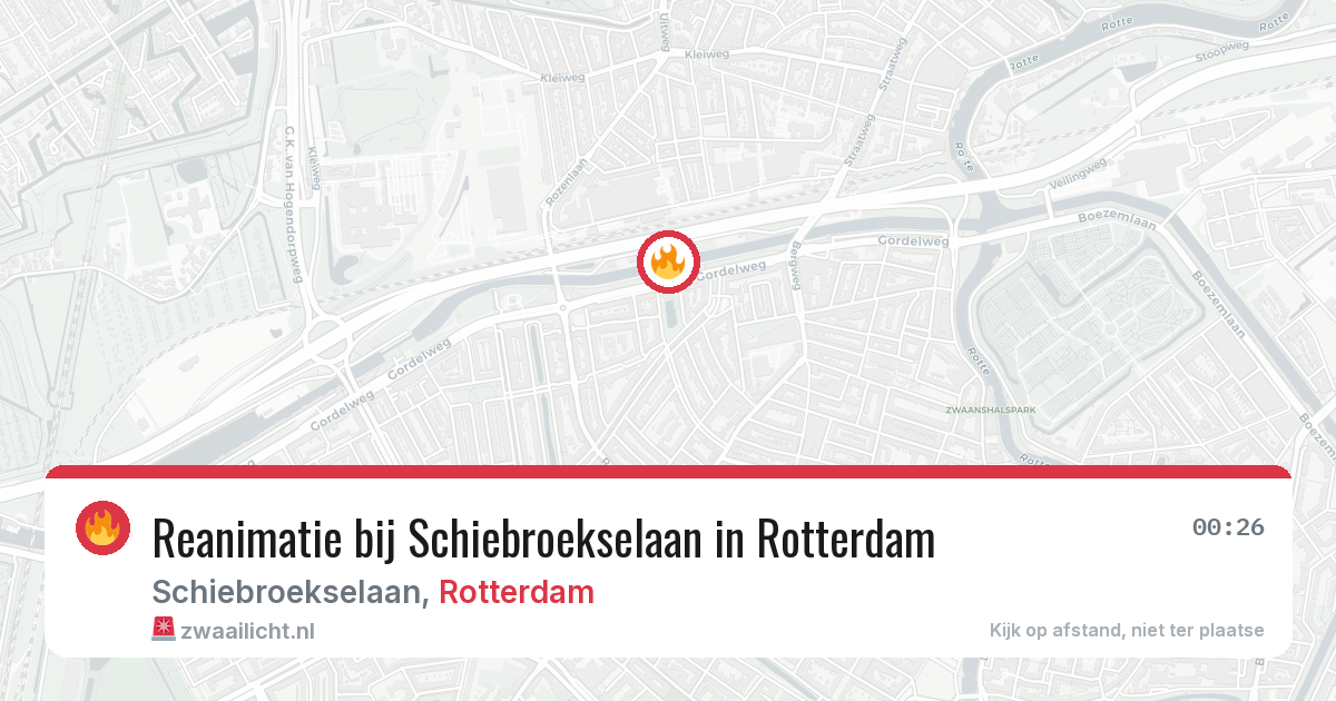 Reanimatie bij Schiebroekselaan in Rotterdam — 17 jun 2026