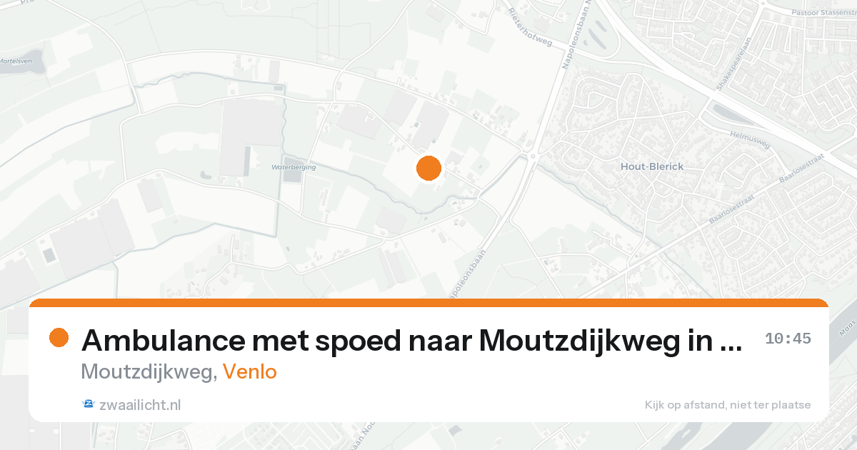 Ambulance met spoed naar Moutzdijkweg in Venlo — 19 aug 2026