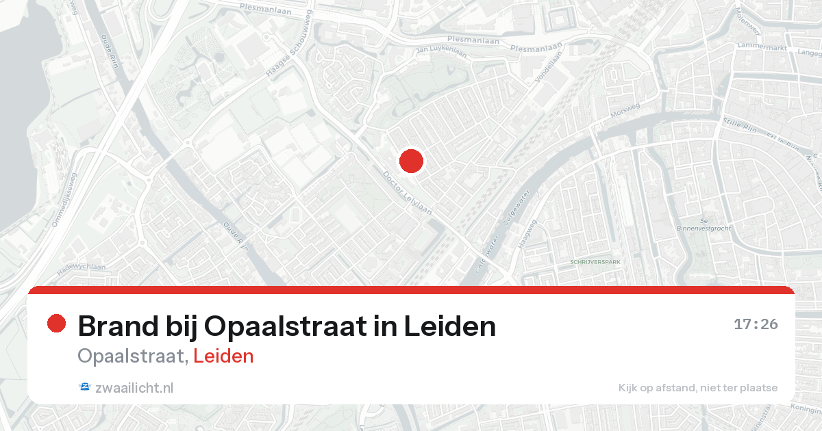 Brand bij Opaalstraat in Leiden — 2 jun 2026