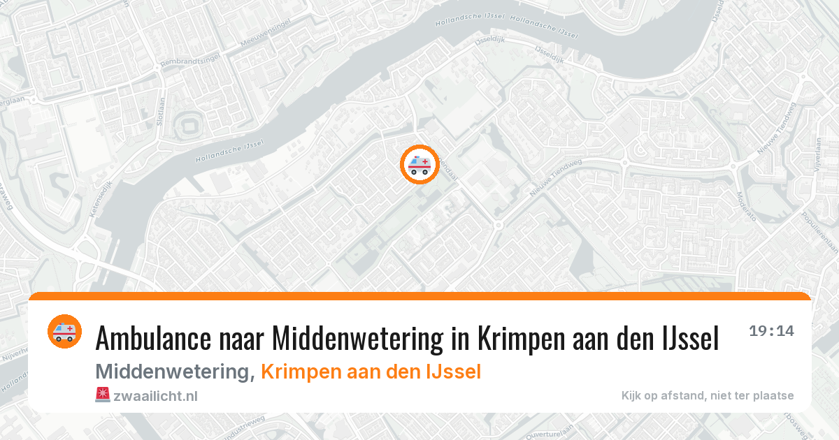 Ambulance naar Middenwetering in Krimpen aan den IJssel — 20 jun 2026