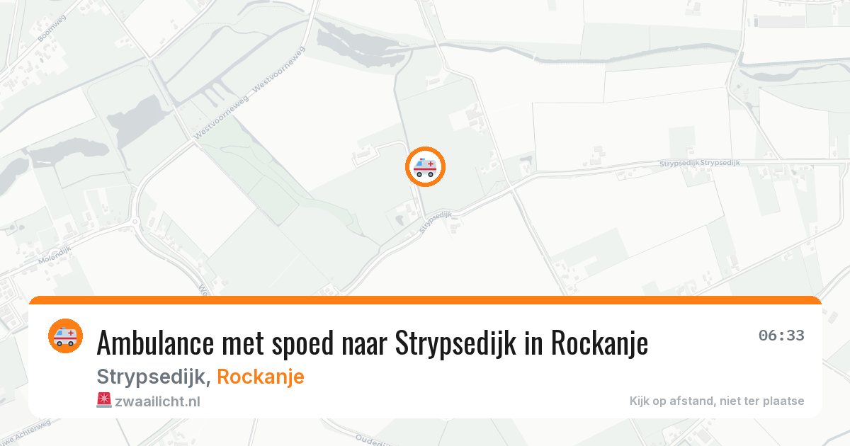 Ambulance met spoed naar Strypsedijk in Rockanje — 27 mei 2026