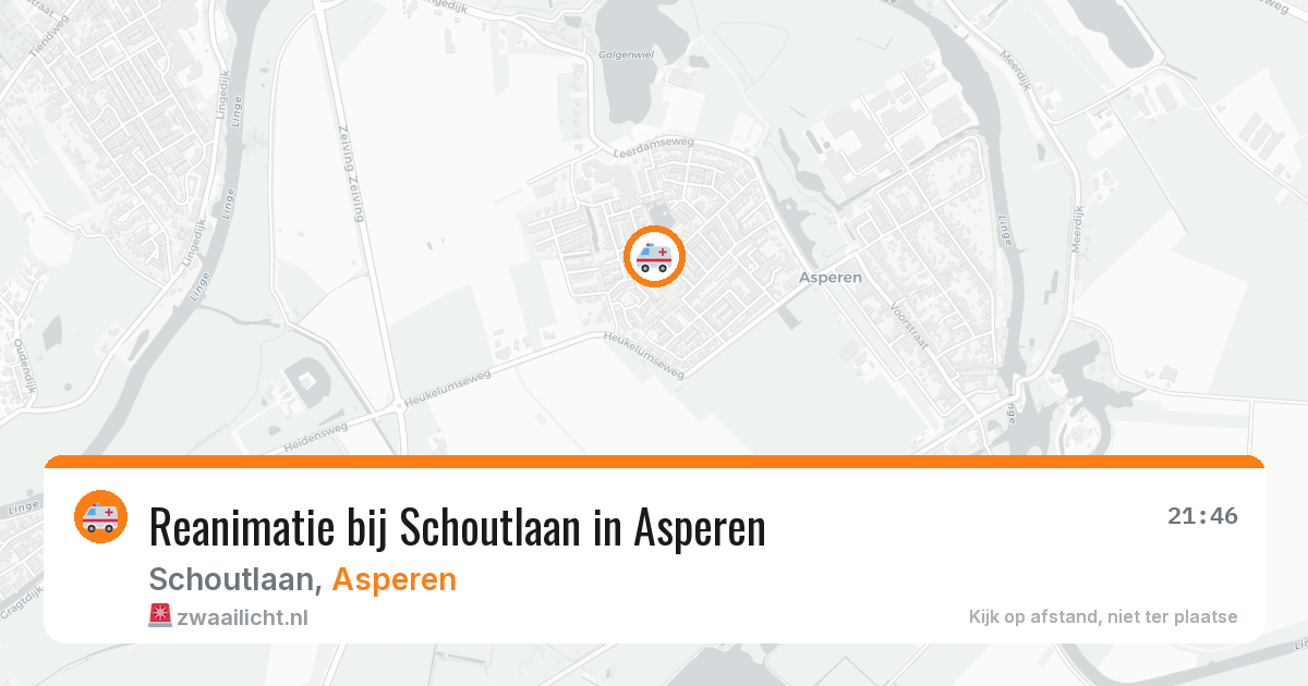 Reanimatie bij Schoutlaan in Asperen — 14 mei 2026