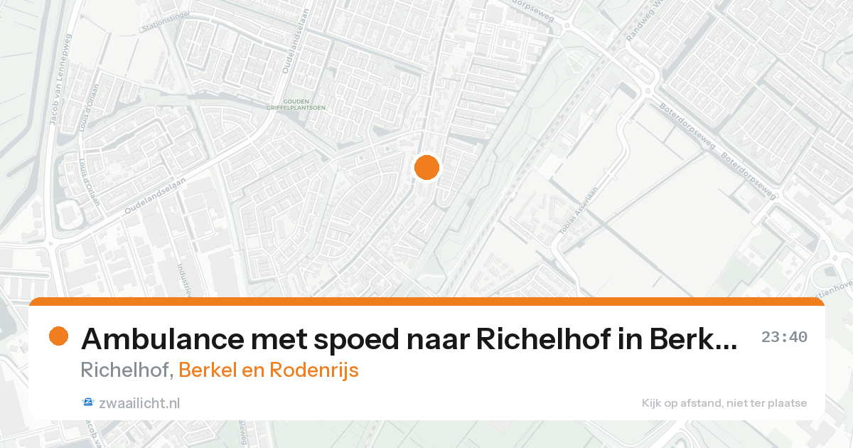 Ambulance met spoed naar Richelhof in Berkel en Rodenrijs — 15 aug 2026