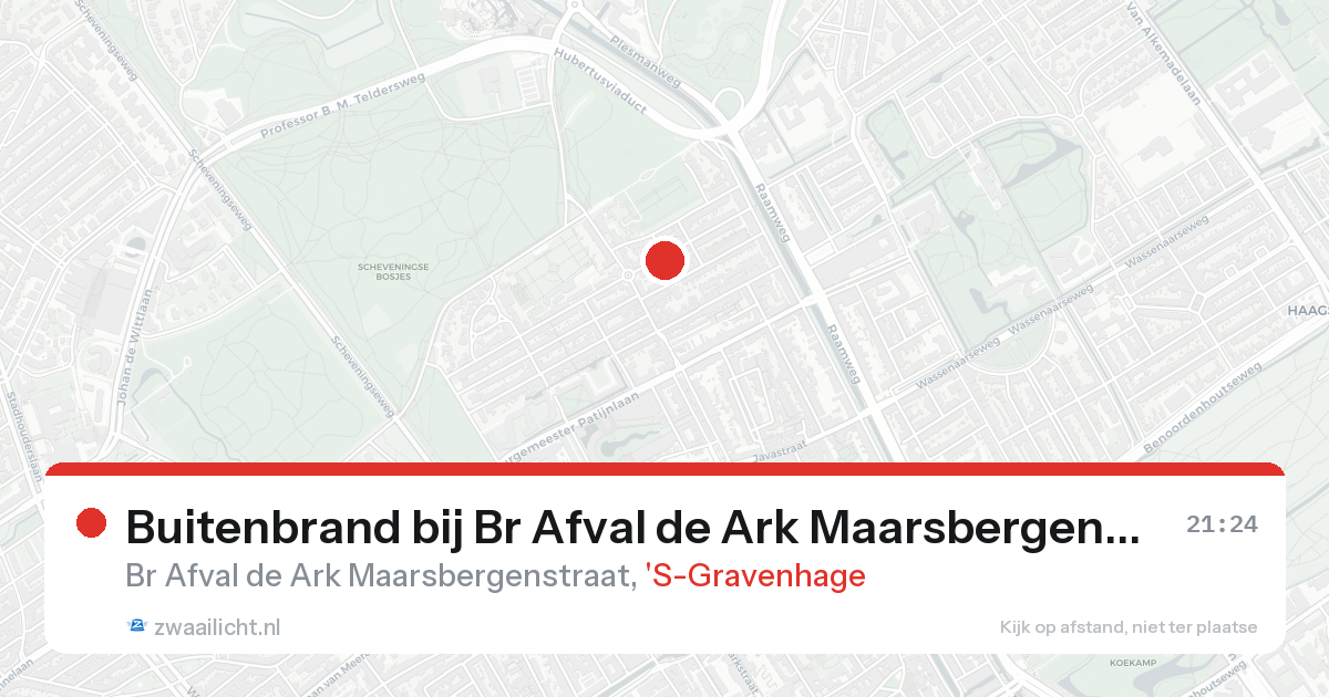 Buitenbrand bij Br Afval de Ark Maarsbergenstraat in 'S-Gravenhage — 30 jan 2026
