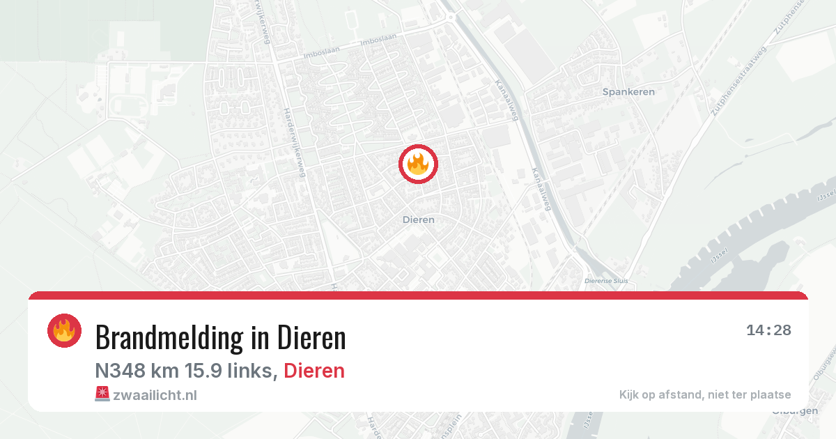 Brandmelding in Dieren — 29 mei 2026