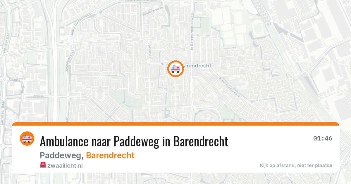 Ambulance naar Paddeweg in Barendrecht — 23 apr 2026