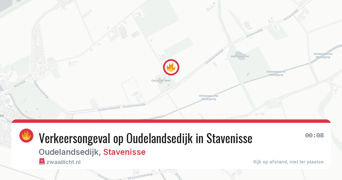 Verkeersongeval op Oudelandsedijk in Stavenisse — 31 jul 2026
