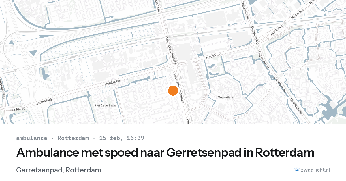 Ambulance met spoed naar Gerretsenpad in Rotterdam — 15 feb 2026