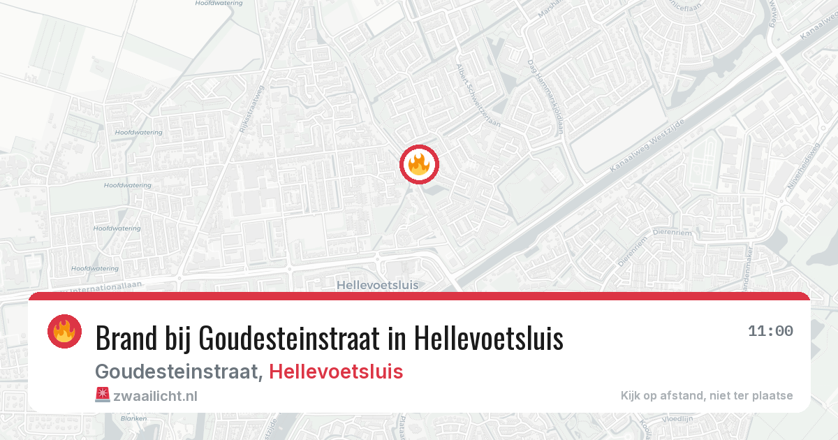 Brand bij Goudesteinstraat in Hellevoetsluis — 8 aug 2026