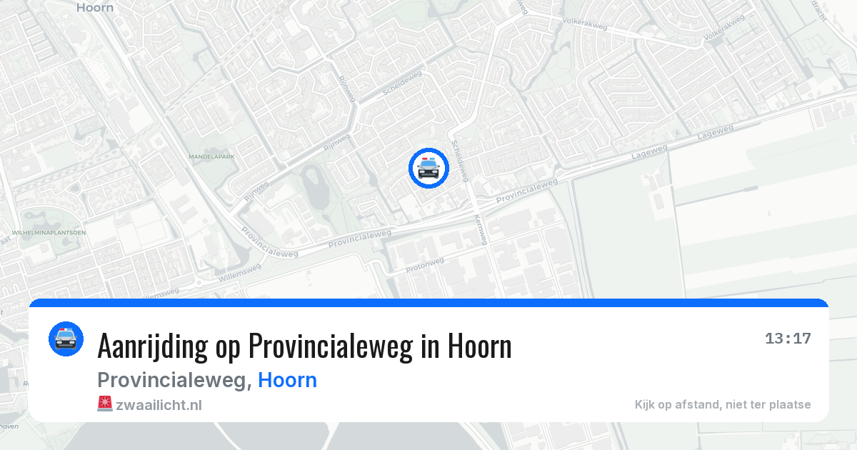 Aanrijding op Provincialeweg in Hoorn — 24 jun 2026