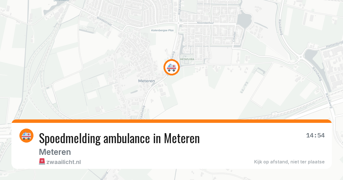 Spoedmelding ambulance in Meteren — 10 aug 2026