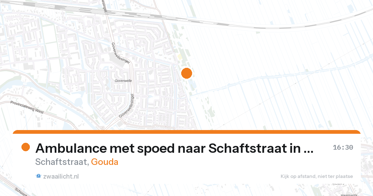 Ambulance met spoed naar Schaftstraat in Gouda — 27 aug 2026