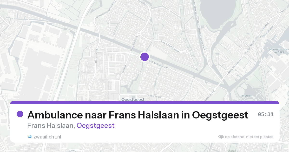 Ambulance naar Frans Halslaan in Oegstgeest — 26 aug 2026