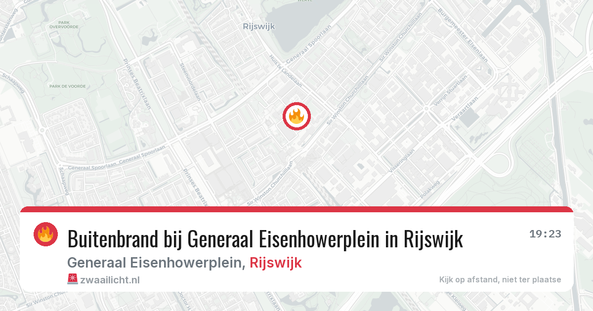 Buitenbrand bij Generaal Eisenhowerplein in Rijswijk — 12 jun 2026
