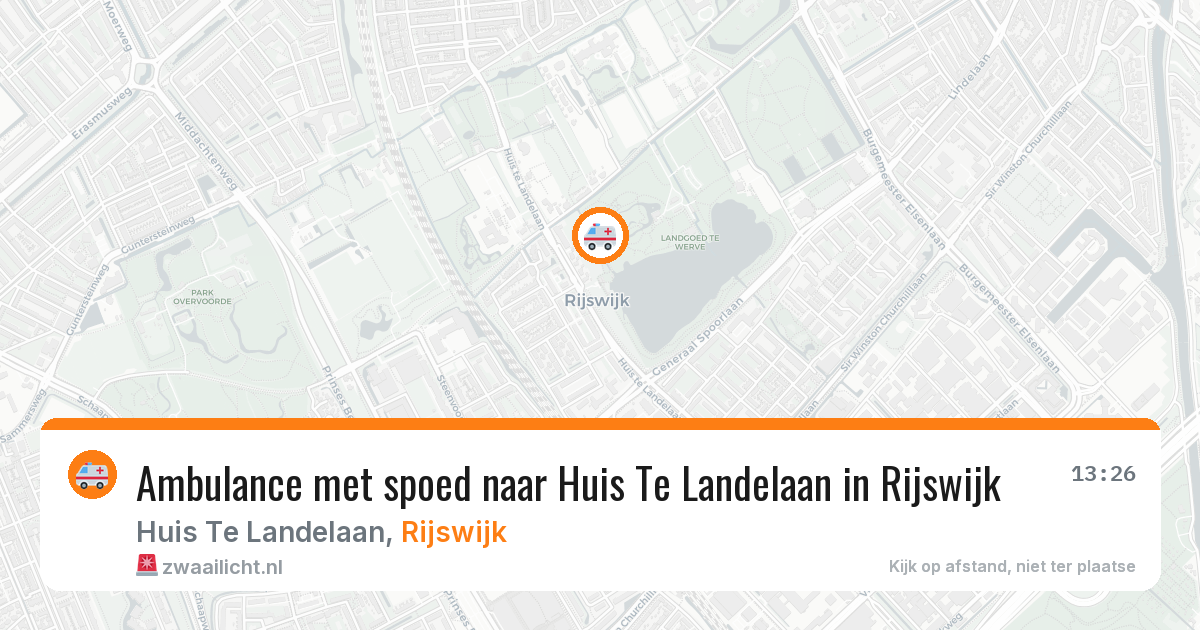 Ambulance met spoed naar Huis Te Landelaan in Rijswijk — 14 aug 2026