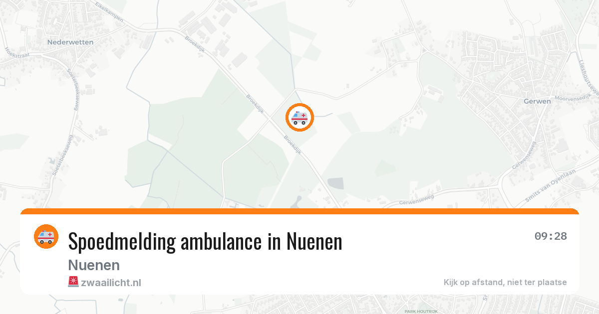 Spoedmelding ambulance in Nuenen — 21 mrt 2026