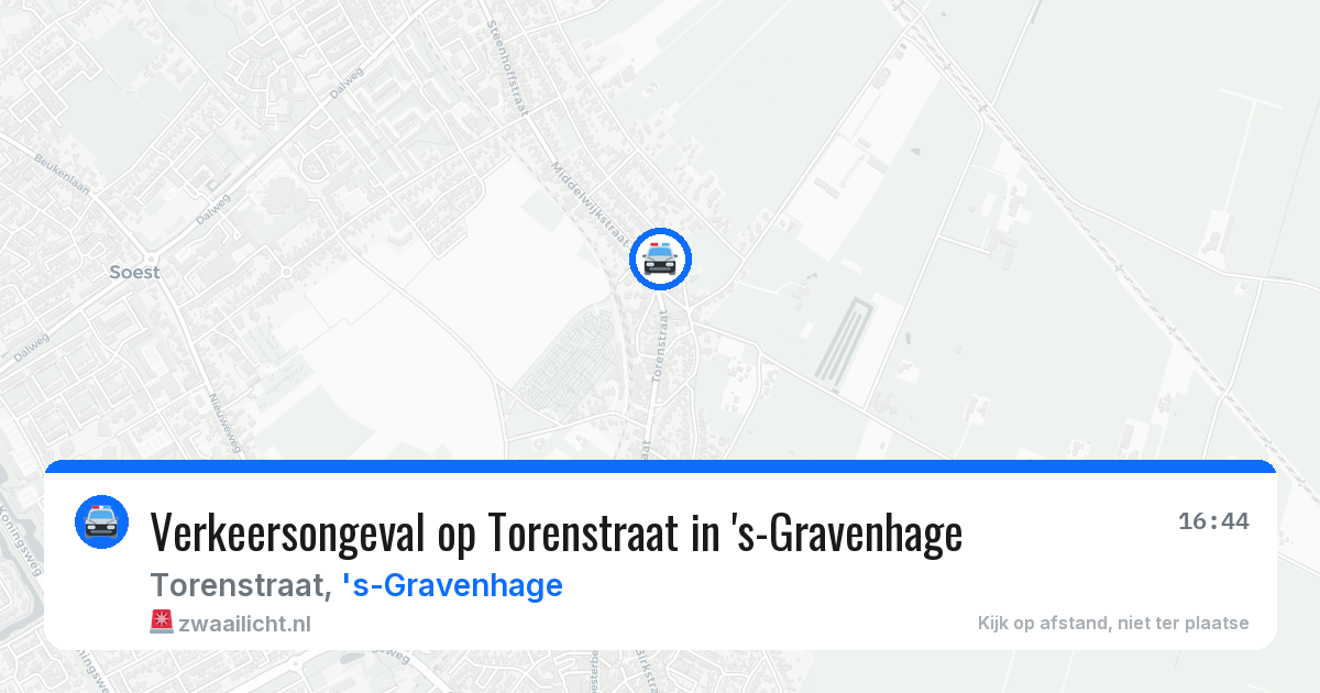 Verkeersongeval op Torenstraat in 's-Gravenhage — 6 apr 2026