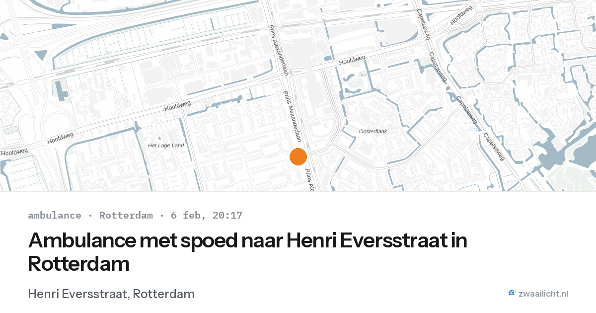 Ambulance met spoed naar Henri Eversstraat in Rotterdam — 6 feb 2026
