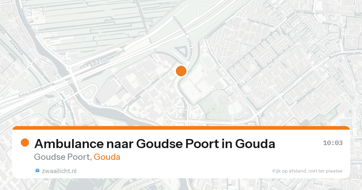 Ambulance naar Goudse Poort in Gouda — 17 aug 2026