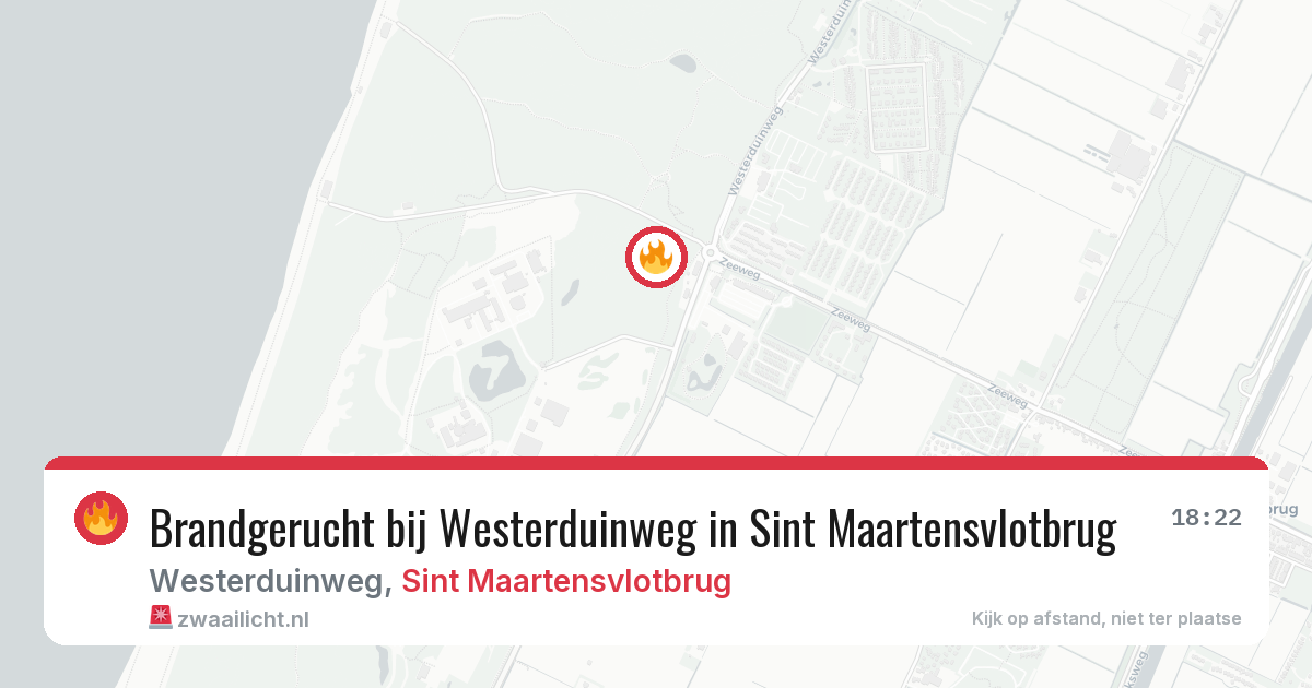 Brandgerucht bij Westerduinweg in Sint Maartensvlotbrug — 29 jan 2026