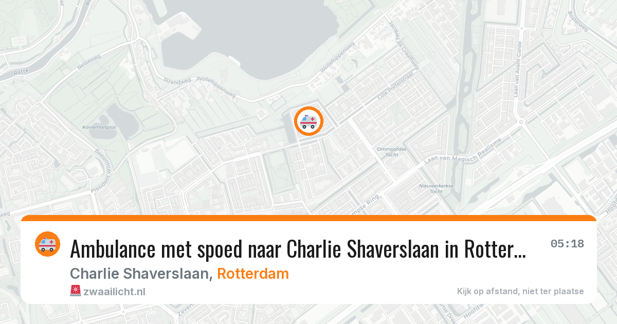 Ambulance met spoed naar Charlie Shaverslaan in Rotterdam — 23 feb 2026