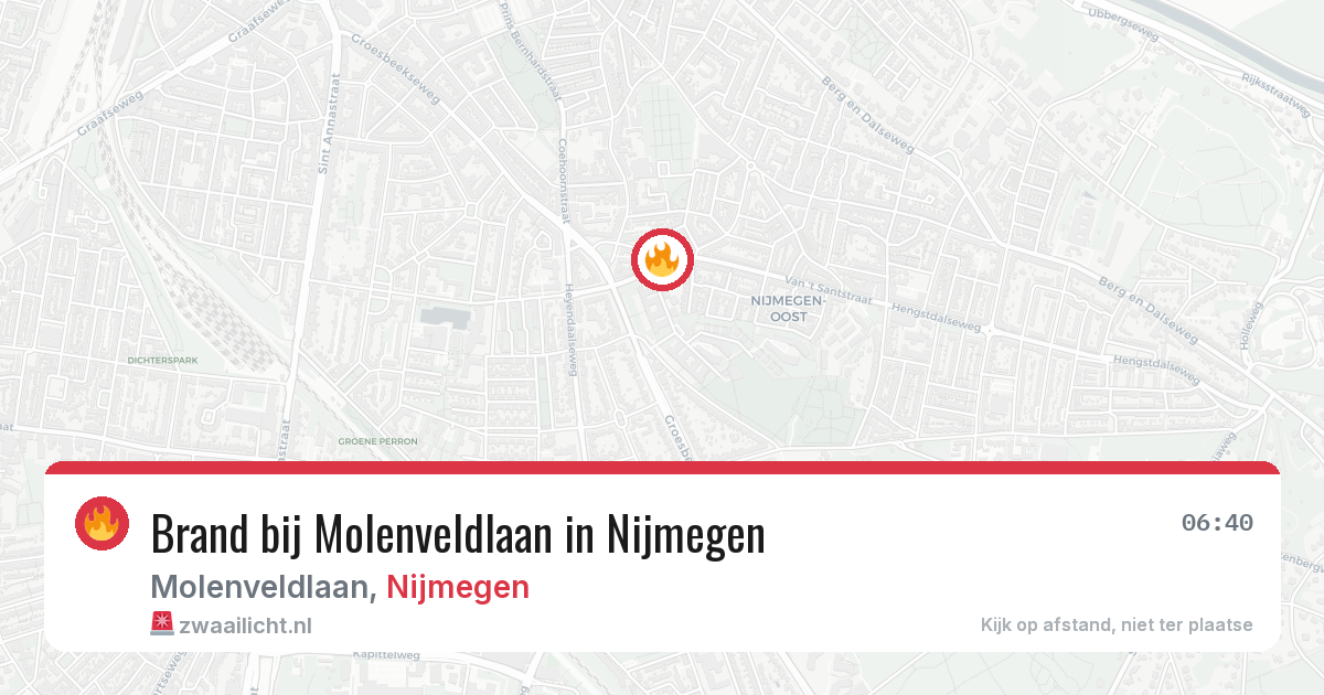 Brand bij Molenveldlaan in Nijmegen — 29 jun 2026