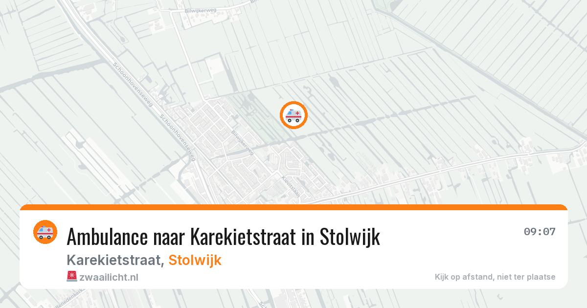 Ambulance naar Karekietstraat in Stolwijk — 8 jul 2026