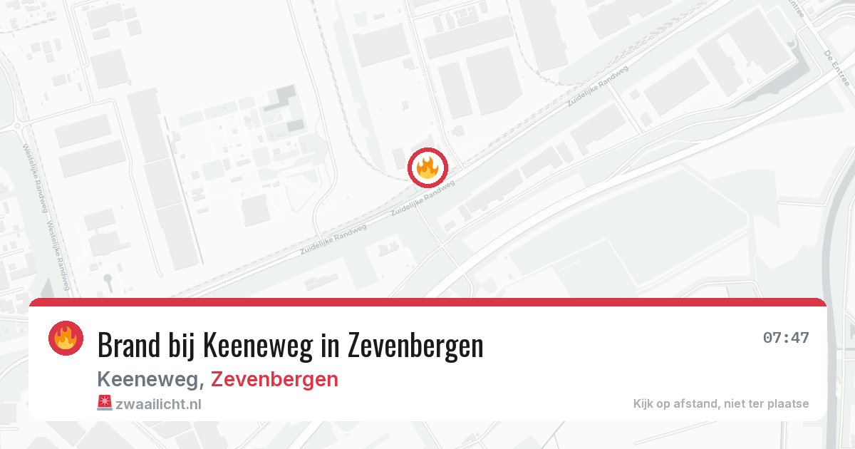 Brand bij Keeneweg in Zevenbergen — 13 jun 2026