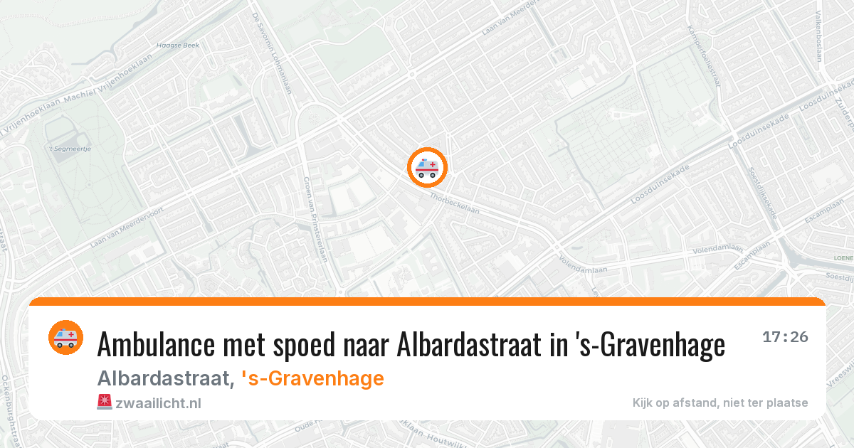 Ambulance met spoed naar Albardastraat in 's-Gravenhage — 11 mei 2026