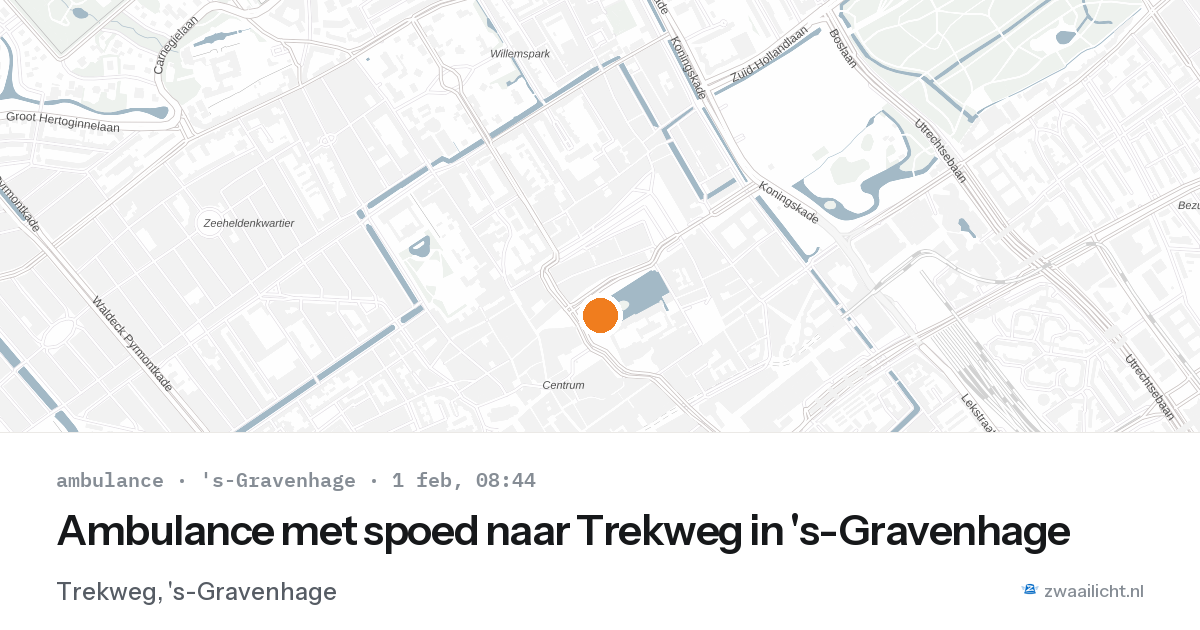 Ambulance met spoed naar Trekweg in 's-Gravenhage — 1 feb 2026