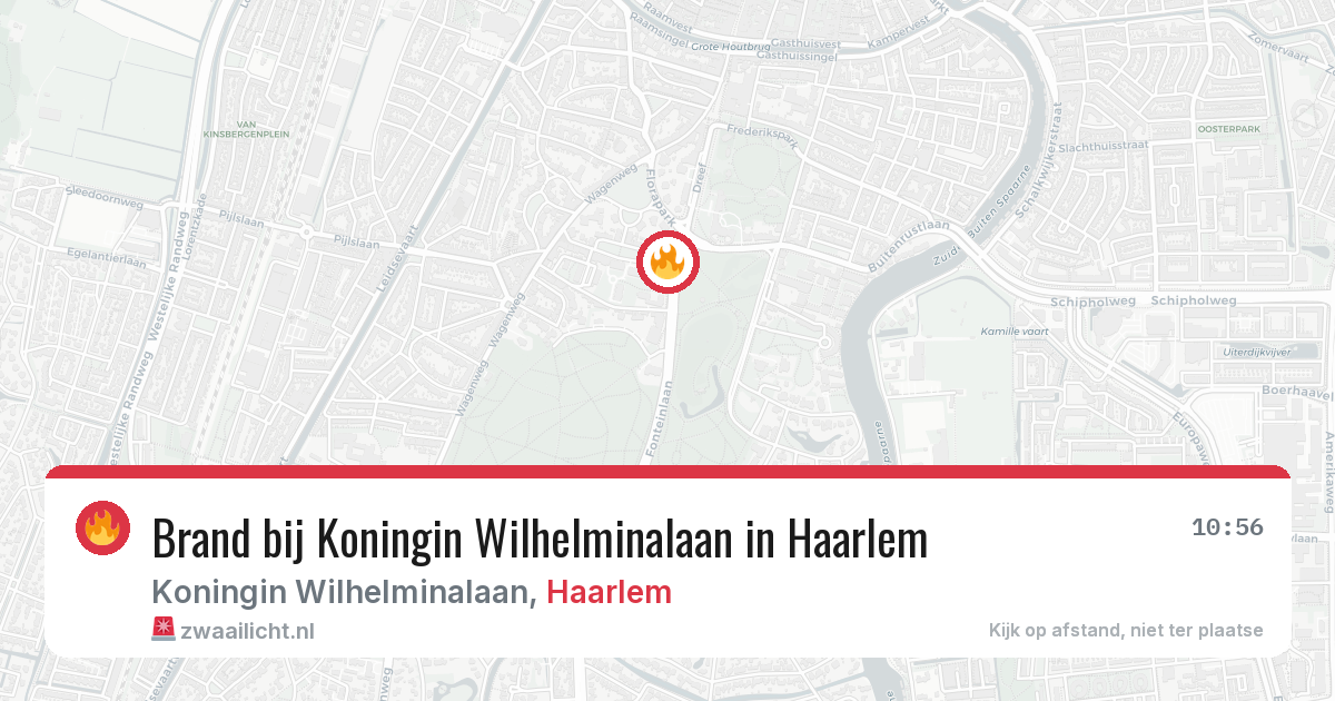Brand bij Koningin Wilhelminalaan in Haarlem — 4 mei 2026