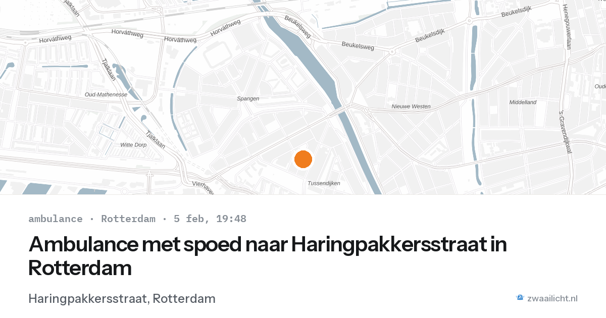 Ambulance met spoed naar Haringpakkersstraat in Rotterdam — 5 feb 2026