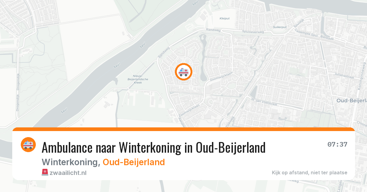 Ambulance naar Winterkoning in Oud-Beijerland — 5 jun 2026
