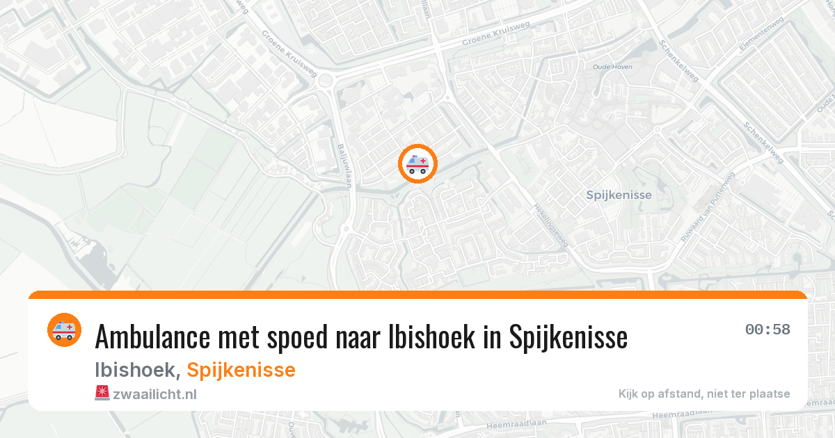 Ambulance met spoed naar Ibishoek in Spijkenisse — 13 aug 2026