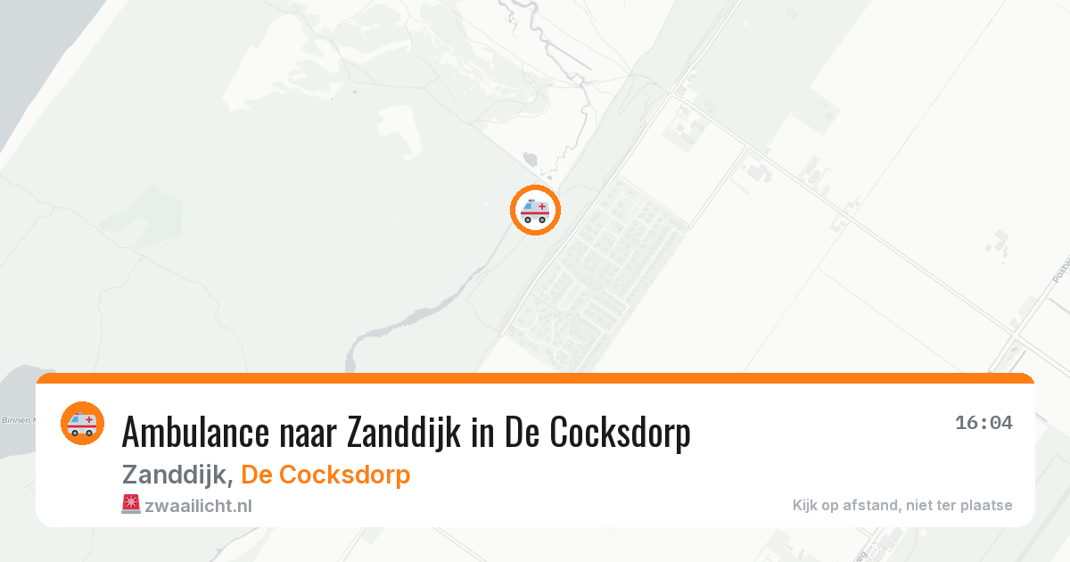 Ambulance naar Zanddijk in De Cocksdorp — 28 mei 2026