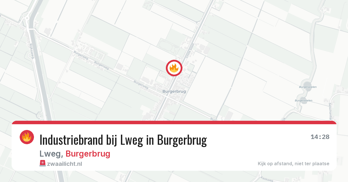 Industriebrand bij Lweg in Burgerbrug — 3 jul 2026