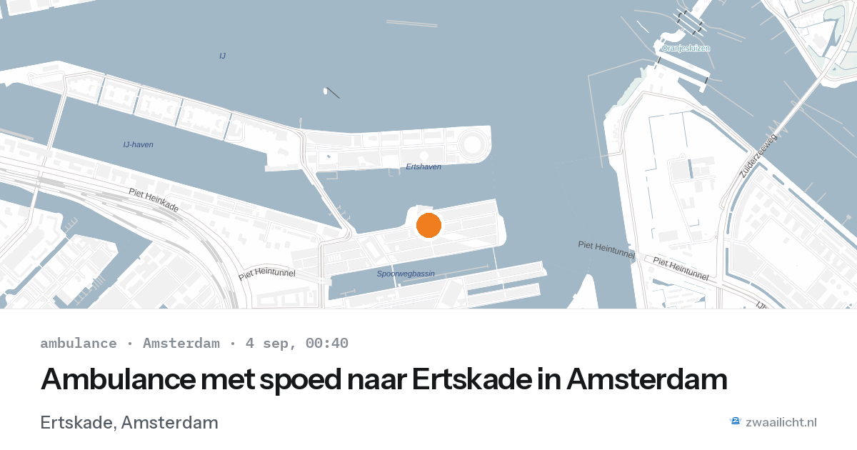 Ambulance met spoed naar Ertskade in Amsterdam — 3 sep 2026
