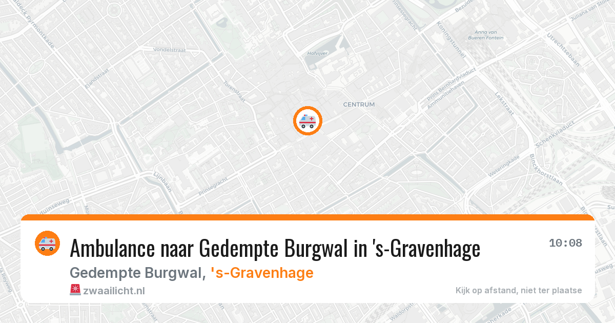 Ambulance naar Gedempte Burgwal in 's-Gravenhage — 15 jul 2026