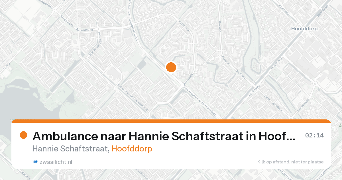 Ambulance naar Hannie Schaftstraat in Hoofddorp — 21 aug 2026