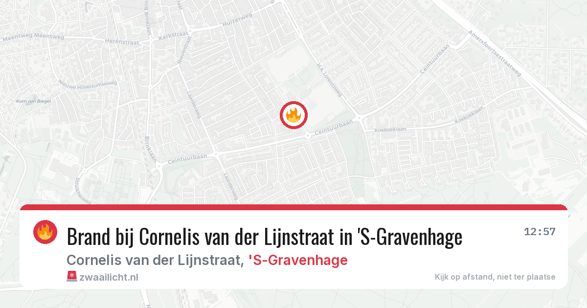 Brand bij Cornelis van der Lijnstraat in 'S-Gravenhage — 29 jan 2026