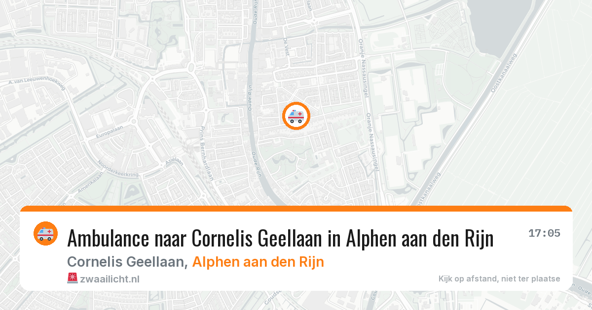 Ambulance naar Cornelis Geellaan in Alphen aan den Rijn — 8 jul 2026